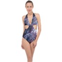 Planetary Halter Front Plunge Swimsuit View1