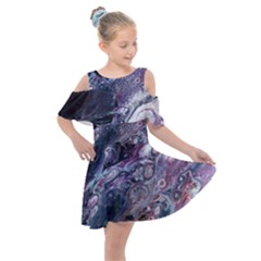 Planetary Kids  Shoulder Cutout Chiffon Dress by ArtByAng