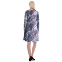 Planetary Long Sleeve Velvet Front Wrap Dress View2