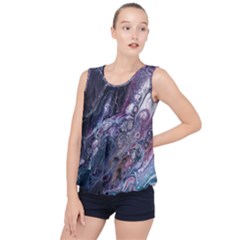 Planetary Bubble Hem Chiffon Tank Top