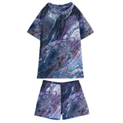 Planetary Kids  Swim Tee And Shorts Set by ArtByAng