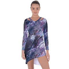 Planetary Asymmetric Cut-out Shift Dress by ArtByAng