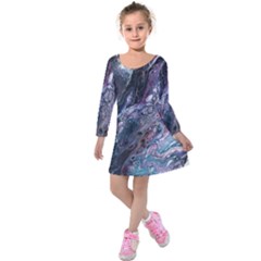 Planetary Kids  Long Sleeve Velvet Dress by ArtByAng