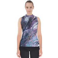 Planetary Mock Neck Shell Top by ArtByAng