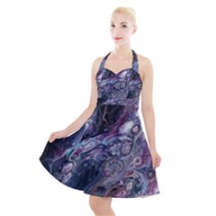 Planetary Halter Party Swing Dress  by ArtByAng