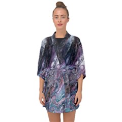 Planetary Half Sleeve Chiffon Kimono by ArtByAng