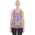 Red Purple Sparkle Floral Piece Up Tank Top View1