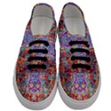 Red Purple Sparkle Floral Men s Classic Low Top Sneakers View1