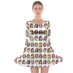 All The Petty Ladies Long Sleeve Skater Dress by ArtByAng