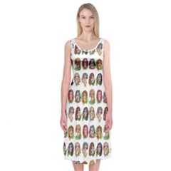 All The Petty Ladies Midi Sleeveless Dress by ArtByAng