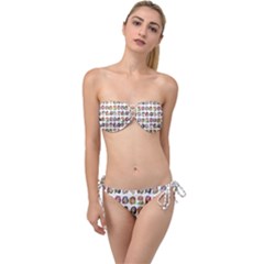 All The Petty Ladies Twist Bandeau Bikini Set by ArtByAng