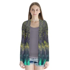 Deep In The Reef Drape Collar Cardigan by ArtByAng