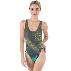 Deep In The Reef High Leg Strappy Swimsuit by ArtByAng