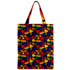 Prideheartsrepeat Zipper Classic Tote Bag by PrideMarks