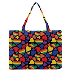 Prideheartsrepeat Zipper Medium Tote Bag by PrideMarks