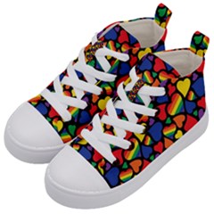 Prideheartsrepeat Kid s Mid-top Canvas Sneakers by PrideMarks