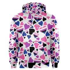 Genderfluid Pride Hearts; A Cute Gf Pride Motif! Men s Pullover Hoodie by PrideMarks