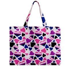 Genderfluid Pride Hearts; A Cute Gf Pride Motif! Zipper Mini Tote Bag by PrideMarks