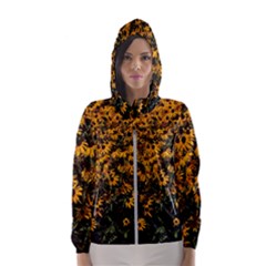 Field Of Yellow Flowers Hooded Windbreaker (women) by bloomingvinedesign