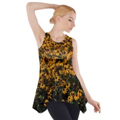 Field Of Yellow Flowers Side Drop Tank Tunic by bloomingvinedesign