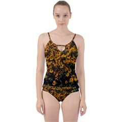 Field Of Yellow Flowers Cut Out Top Tankini Set by bloomingvinedesign