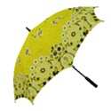 Grunge Yellow Bandana Golf Umbrellas View2