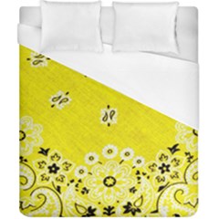 Grunge Yellow Bandana Duvet Cover (california King Size) by dressshop