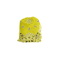 Grunge Yellow Bandana Drawstring Pouch (xs) by dressshop