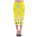 Grunge Yellow Bandana Velvet Midi Pencil Skirt View1