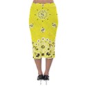 Grunge Yellow Bandana Velvet Midi Pencil Skirt View2