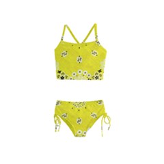 Grunge Yellow Bandana Girls  Tankini Swimsuit by dressshop