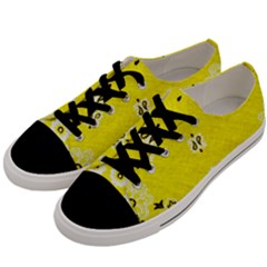 Grunge Yellow Bandana Men s Low Top Canvas Sneakers by dressshop