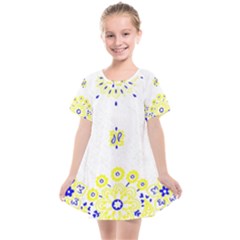 Faded Yellow Bandana Kids  Smock Dress by dressshop