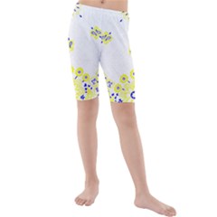 Faded Yellow Bandana Kids  Mid Length Swim Shorts by dressshop