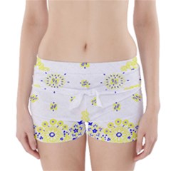 Faded Yellow Bandana Boyleg Bikini Wrap Bottoms by dressshop