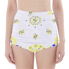 Faded Yellow Bandana High-waisted Bikini Bottoms by dressshop