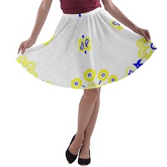 Faded Yellow Bandana A-line Skater Skirt by dressshop