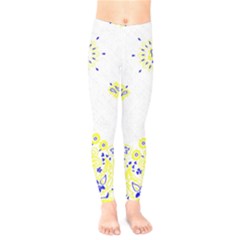 Faded Yellow Bandana Kids  Legging by dressshop