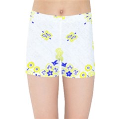 Faded Yellow Bandana Kids Sports Shorts by dressshop