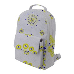 Faded Yellow Bandana Flap Pocket Backpack (large)