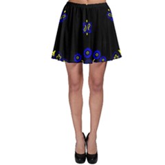 Blue Yellow Bandana Skater Skirt by dressshop