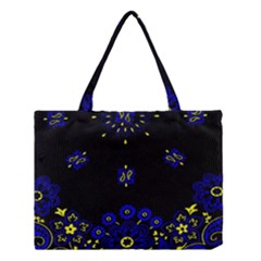 Blue Yellow Bandana Medium Tote Bag by dressshop