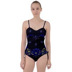 Blue Yellow Bandana Sweetheart Tankini Set by dressshop