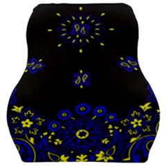 Blue Yellow Bandana Car Seat Velour Cushion  by dressshop