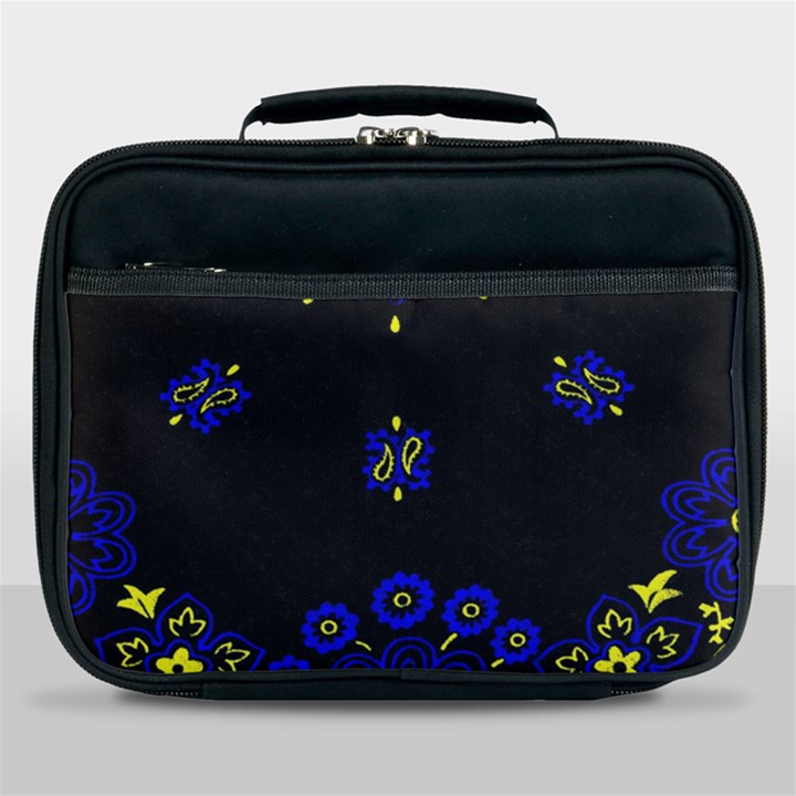 Blue Yellow Bandana Lunch Bag