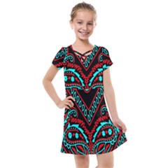 Blue And Red Bandana Kids  Cross Web Dress