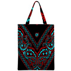 Blue And Red Bandana Zipper Classic Tote Bag