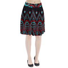 Blue And Red Bandana Pleated Skirt