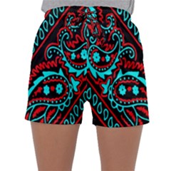 Blue And Red Bandana Sleepwear Shorts