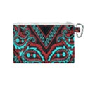 Blue And Red Bandana Canvas Cosmetic Bag (Medium) View2